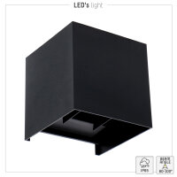 Shada LED Außenwandleuchte Amarillo 1000555 schwarz, IP65, 5,5 W