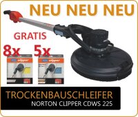 AKTION NORTON CLIPPER Trockenbauschleifer CDWS 225 + 13...