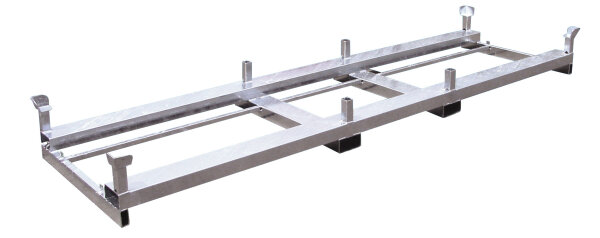 MÜBA Bauzaunfußpalette 15172 verzinkt, für 26 Bauzaunfüße, 3,60 x 1,06 m