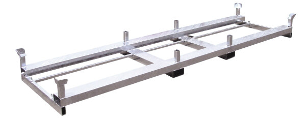 MÜBA Bauzaunfußpalette 15179 verzinkt, für 30 Bauzaunfüße, 3,60 x 1,24 m