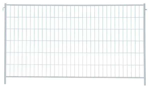 MÜBA Mobilzaun für Bauzaunzelt 29375 verzinkt, mit angeschweißten Haken und Ösen, 3,50 x 2,00 m, Maschenweite 105 x 290 mm