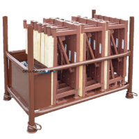 MÜBA Transportpalette für Abschalstütze 15215 lackiert, 1500 kg Tragfähigkeit, 4-fach stapelbar