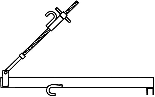MÜBA Leitersicherung 46033 für Aluminium-Dachgerüst, Stahl verzinkt