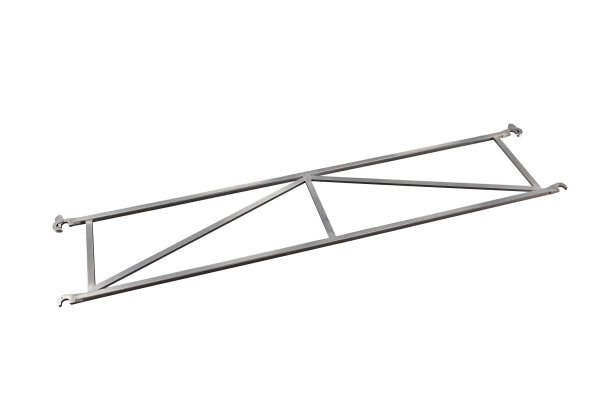 MÜBA Geländerrahmen 46035 Typ F für Aluminium-Fahrgerüst, Länge 2,50 m, Seitenschutz für Alu-Dachkamingerüst