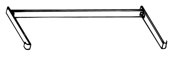 MÜBA Seitenschutz 46036 für Aluminium-Dachgerüst, 3-teilig, klappbar, Absturzsicherung, 4,6 kg