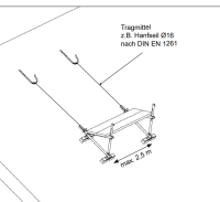 MÜBA Besengerüst (Dachdeckerstuhl) 12290 Aluminium, 60 cm Ausladung, 30°-60° Dachneigung