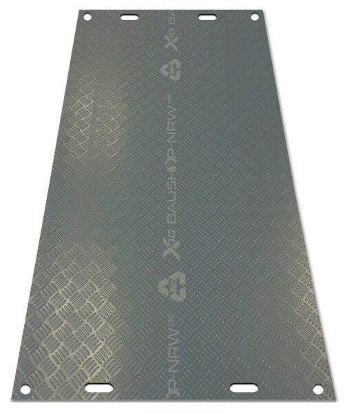 X10 FAHRPLATTE 10mm 1000x2000mm grau 20t/m2** Bodenplatte Bodenschutzplatten Kunststoffplatten Bodenschutzmatte