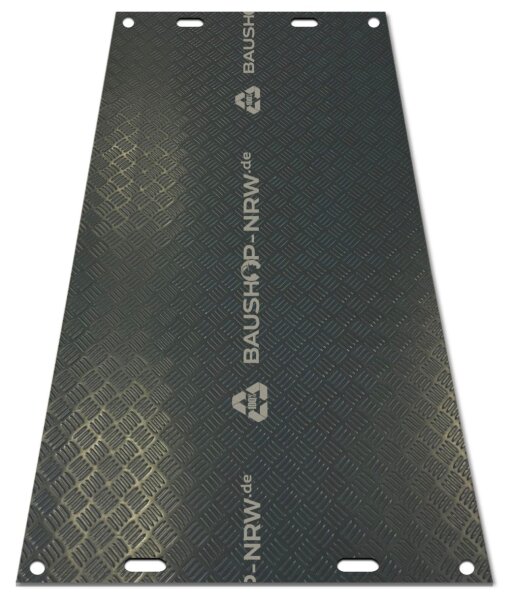 X10 FAHRPLATTE 10mm 1000x2000mm grau 20t/m2** Bodenplatte Bodenschutzplatten Kunststoffplatten Bodenschutzmatte