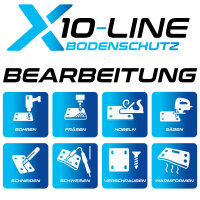 X10 FAHRPLATTE 10mm 1000x2000mm grau 20t/m2** Bodenplatte Bodenschutzplatten Kunststoffplatten Bodenschutzmatte