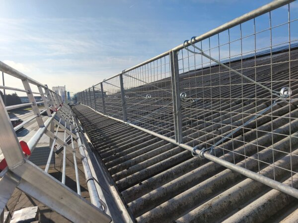 MÜBA Drahtschutzgitter 12300 Stahl verzinkt, 2,00 x 1,00 m, EN 13374 Klasse C