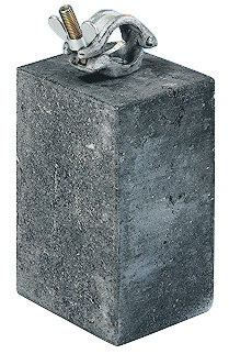 MÜBA Ballastgewicht 46019 Beton mit Kupplung, 12,50 kg, für Aluminium-Fahrgerüst