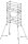 MÜBA Aufstockung für Alu-Rollgerüst Typ Boy 2 mit Klappe nach EN1004:2001, Arbeitshöhe: bis 5,80 m, L x B x H: 1,80 x 0,70 x 4,80 m