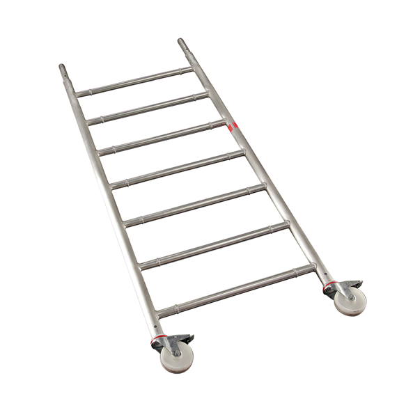 MÜBA Aluminium-Leiterrahmen 46053.0 mit Zapfen und Rollenfüßen, für Alu-Rollgerüst Typ Boy 3, Länge 1,80 m