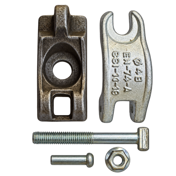 MÜBA Halbe Drehkupplung 61044.0 mit Bundmutter SW22 mm, demontiert, Deckel verzinkt, Körper roh, Stahl, EN 74-1