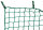 MÜBA Seitenschutznetz 61073.0 Polypropylen Grün, 1,50 x 10 m, Maschenweite 100 mm, mit Gurtschnellverschlüssen
