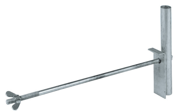 MÜBA Geländerhalter 61086.0 für zwei Aluminium-Laufstege, Stahl verzinkt, 1,20 m Breite