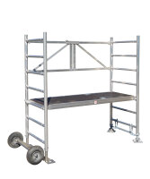 MÜBA Alu-Gärtnergerüst Typ 1 46067.0, Standhöhe bis 80 cm, Standfläche 65x180 cm