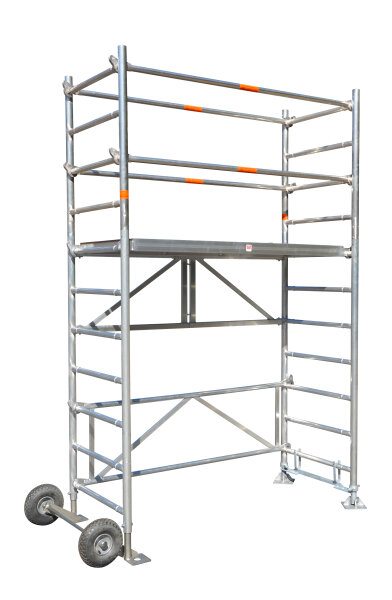 MÜBA Alu-Gärtnergerüst 46068.0 Typ 2, Standfläche 65x180 cm, Standhöhe bis 1,80 m