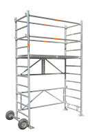 MÜBA Alu-Gärtnergerüst 46068.0 Typ 2, Standfläche 65x180 cm, Standhöhe bis 1,80 m