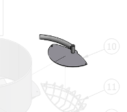 BARON E90/E120/F80/F110/F120 Entleerungsplatte komplett 50374