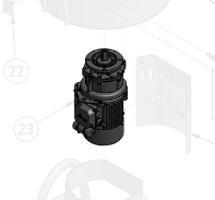 BARON Motor/Getriebe Einheit 2.0kW 240V Fabrika 50200